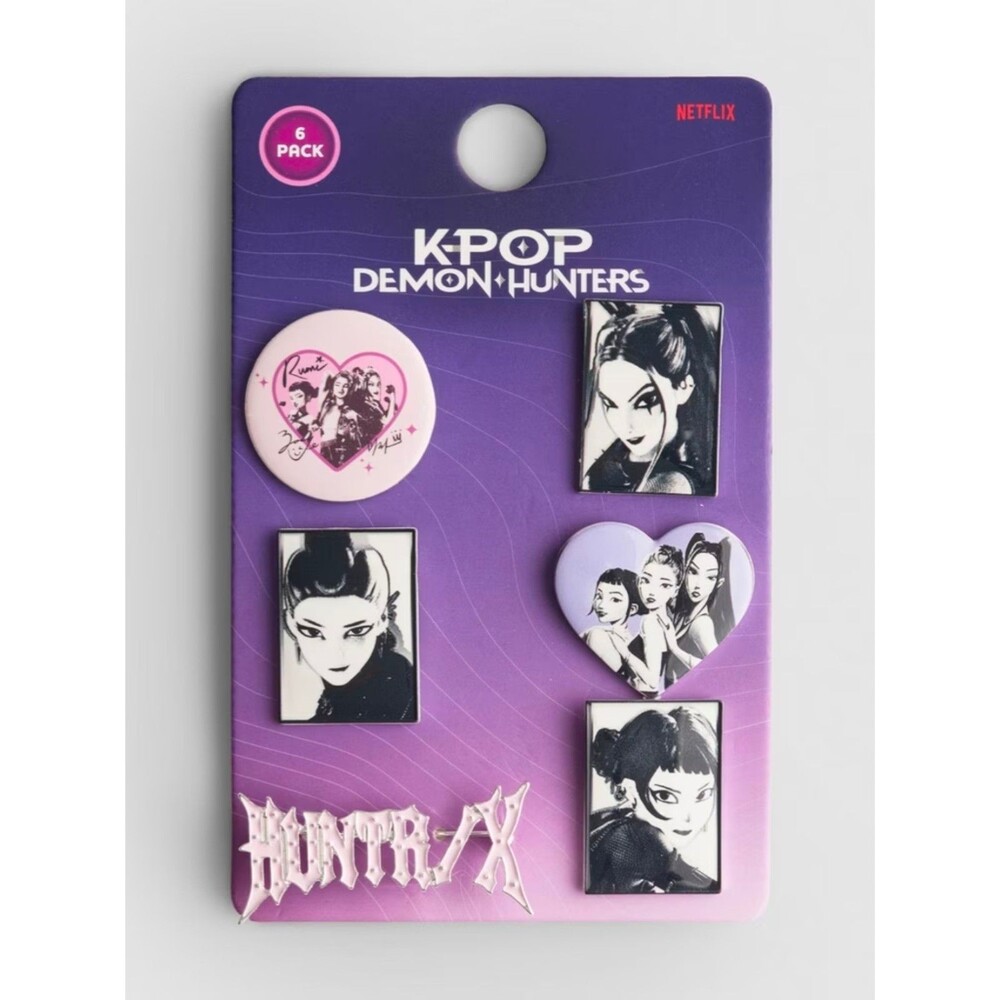 6pk KPop Demon Hunters Badges pins, Primark Exclusive